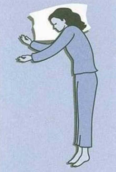 Hasret ekme pozisyonu: Pozisyon: Bu uyku ekli de yana dnk bir pozisyondur ama dierlerinden fark iki kolun da ne doru uzatlm olmasdr.