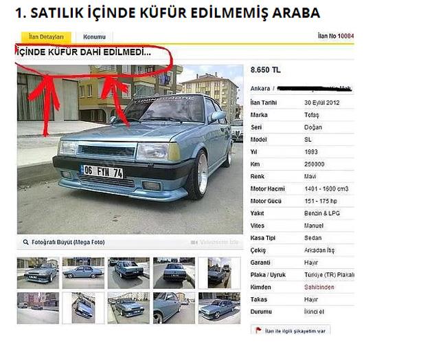 Trkiye'nin en byk e - ticaret platformlarndan sahibinden.com'un en ok ziyaret edilen blmlerinden 'Efsane lanlar' kesinde kullanclarnn verdii elenceli ve yaratc ilanlar tklanma rekoru kryor.