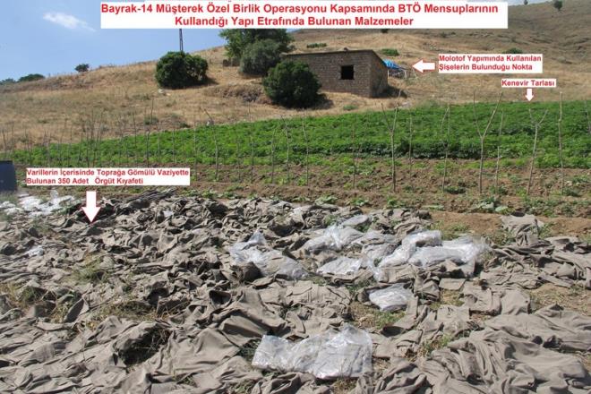 Blgede, 8. Kolordu Komutanl da terr rgtne ynelik "ehit Piyade Binba Turgay elik-1 Operasyonu" gerekletiriyor.