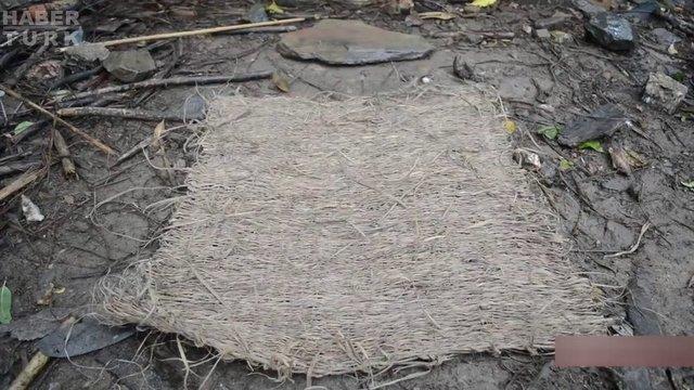 Aa kabuklarndan yaplan kilim...