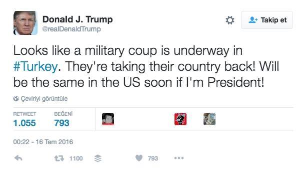 GEREK: Bu tweet @realDenaldTrump isimli gerek olmayan, parodi bir hesaptan atlm. Trump&#8217;n gerek hesab ise @realDonaldTrump