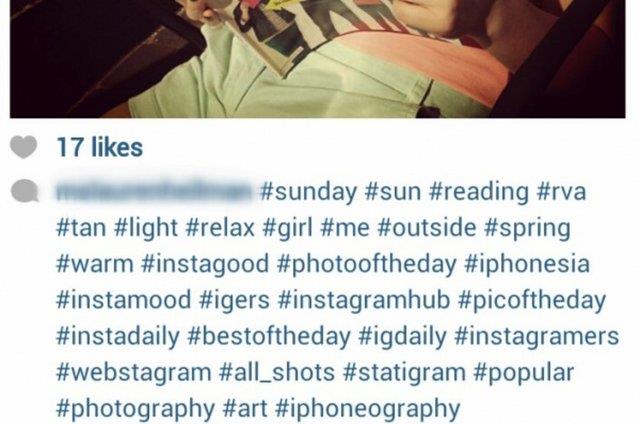"Instagram'da bol #hashtag kullanma" kliesi