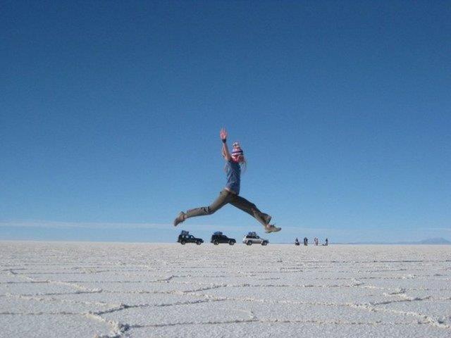 Salar de Uyuni'de kltlen fotoraflar