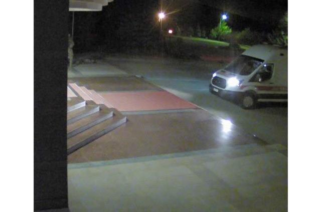 lk kurunu, Binba Fatih ahin&#8217;in skt anlald. (Grnt:Ambulans karargh nnden ayrlyor.02.28:50)