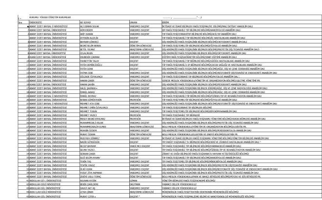 672 Sayl Kanun Hkmnde Kararname ile niversitelerden ihra edilen akademisyenlerin  isim isim listesini yaymlyoruz.