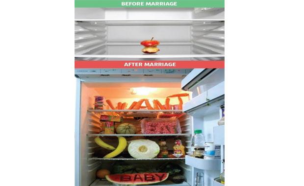 Buzdolabnda bir yada iki para anca bulunurken evlendikten sonra o bir iki paray koyacak yer bulamazsnz.