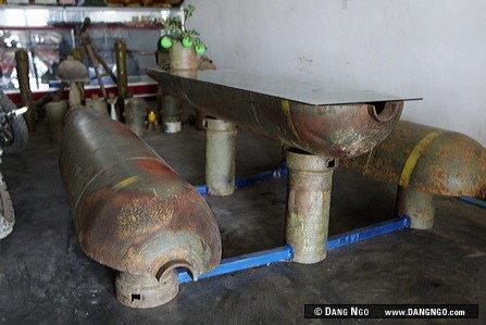 Biraz daha tehlikeli zmler: Bombalardan yaplan mobilyalar.