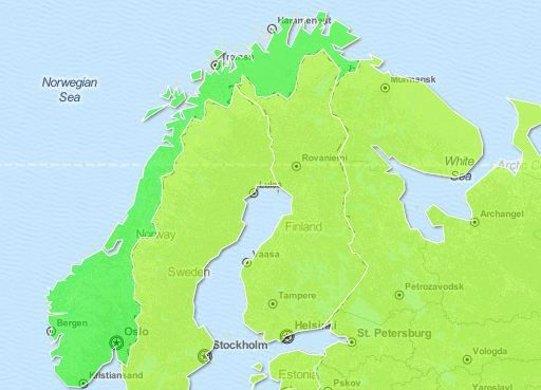 Norve: 100 sve: 99 Findlandiya: 99