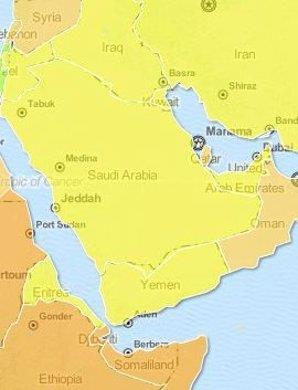 Arabistan: 84 Yemen: 83 srail: 95 Umman: 83