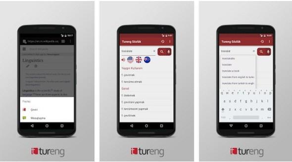 Tureng szlk  <br>  Trke-ngilizce szlk olarak size mobil cihaznzdan da kelimelerin anlamlarna ulamanza yardmc oluyor.