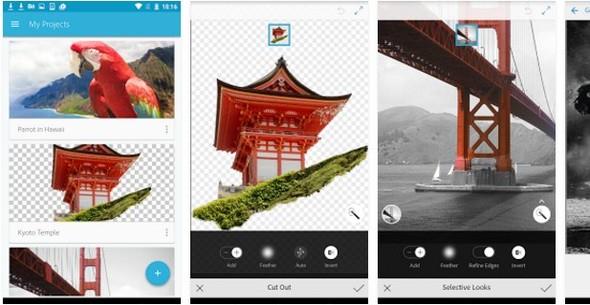 Adobe Photoshop-mix<br>    Adobe&#8217;nin mobil platformlar iin tasarlad Photoshop uygulamalarndan etkili ve farkl fotoraf dzenleme uygulamas.