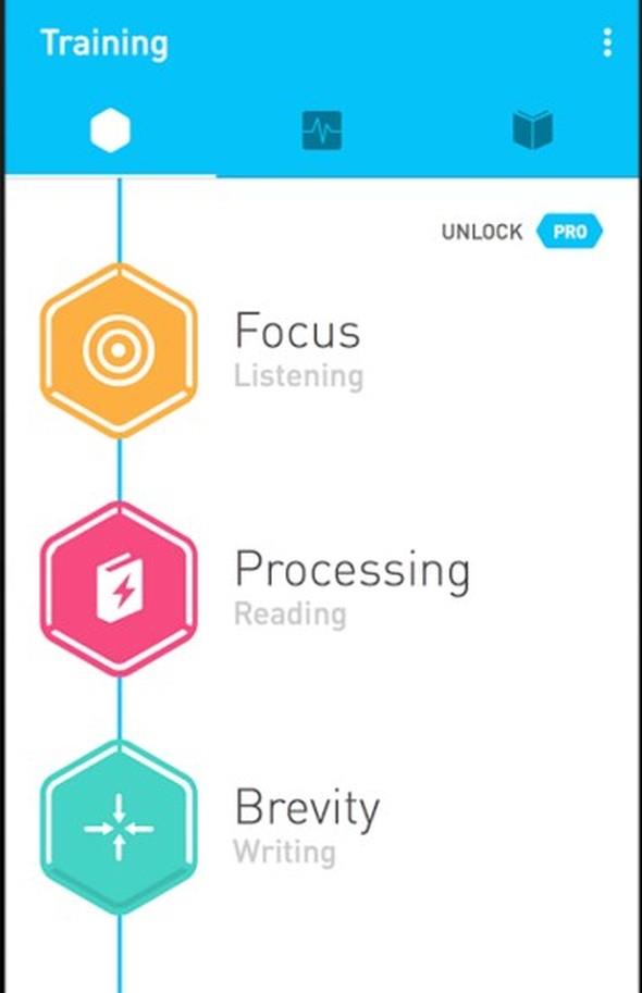 Elevate<br>    Beyni etkin kullanma, daha spesifik olarak hafzay gelitirmeye ynelik uygulama ile her gn dzenli olarak okuma, yazma, konuma ve anlama egzersizleri yapyorsunuz.