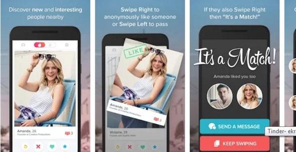 Tinder<br>    Tinder uygulamas facebook hesaplaryla oturum aarak android ve ios iletim sistemli akll cihazlarnda kullanabileceiniz sosyal bir flrt uygulamas.
