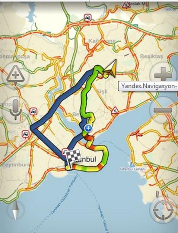 Yandex.Navigasyon<br>    Yoldaki trafik kazalar, devam eden yol almalar ve genel trafik younluu hakknda kapsaml bilgilere ulamanz salyor.