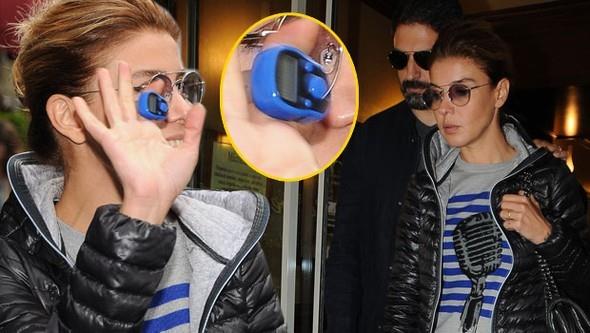 Glben Ergen, nceki gn ei Erhan elik&#8217;le Bebek&#8217;teki bir restorandan karken grntlendi.