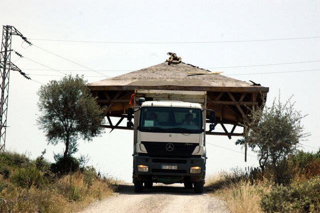 Mula'da ahap atnn kamyonla tanmas ilgin bir grnt oluturdu.