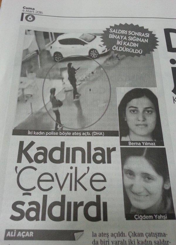 Kendi lkesine "katliam lkesi" diyen Cumhuriyet gazetesi, savc katleden terriste "eylemci" diyor, silah eken "dii"ye ise kadn diyor..