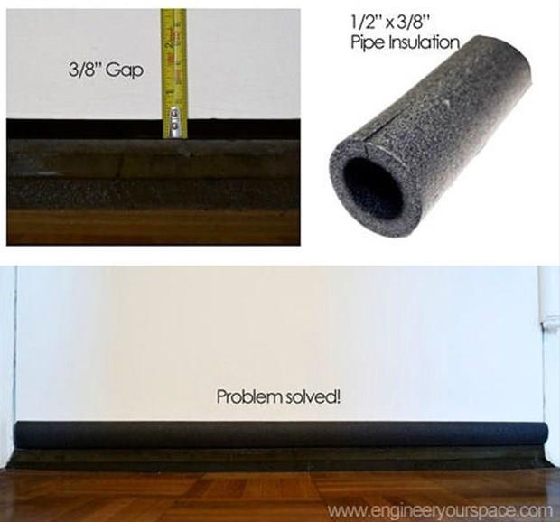 15. Artk kpk ve sngerlerle kap altndan szan souk havay nleyin.