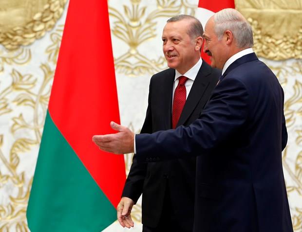Belarus Cumhurbakan Aleksandr Lukaenko ile Cumhurbakan Erdoan burada grme yapt.