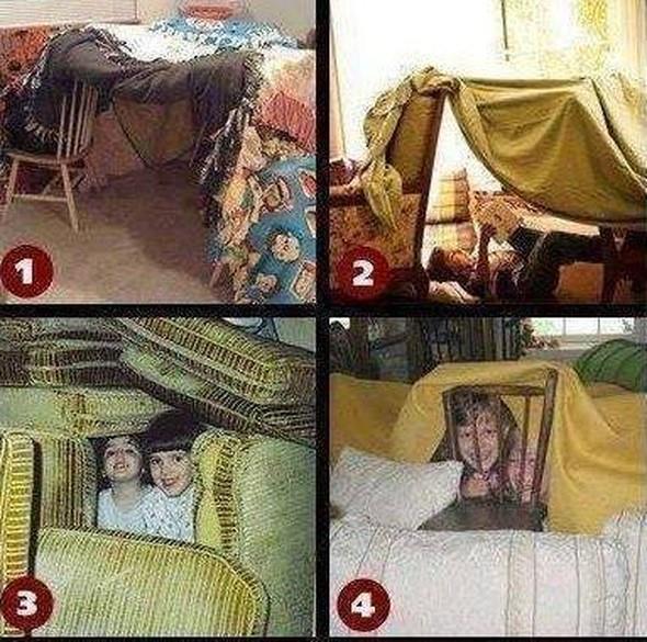 ocukken yastklardan ve yorganlardan yaptnz o evler...