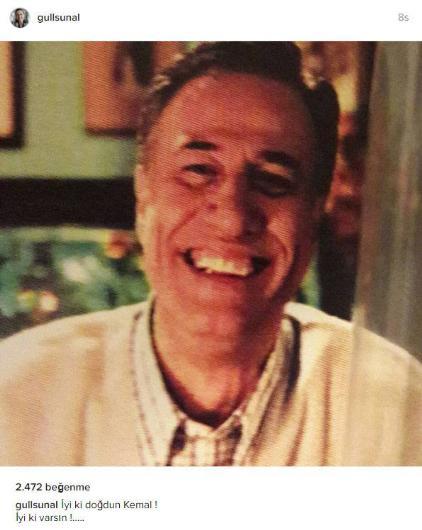 Y K DODUN KEMAL!  <p>  Usta oyuncunun hayat arkada Gl Sunal, einin doum gnn Instagram'da paylat fotorafla kutlad.  <p>  Gl Sunal sayfasnda "yi ki dodun Kemal, iyi ki varsn" notunu paylat.