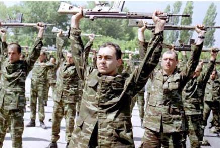 Orta yemin treninde....