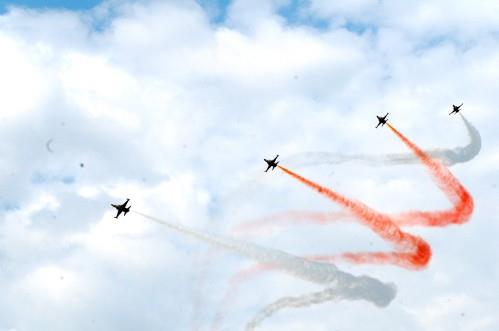 Programlar sonrasndan Trk Yldzlar'nn akrobasi gsterileri dzenlendi.