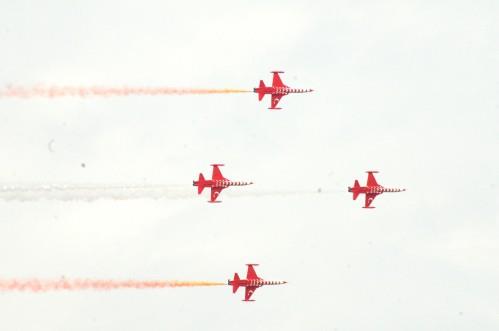 Programlar sonrasndan Trk Yldzlar'nn akrobasi gsterileri dzenlendi.