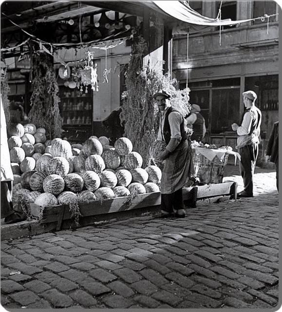 1936'dan bir karpuz sergisi.