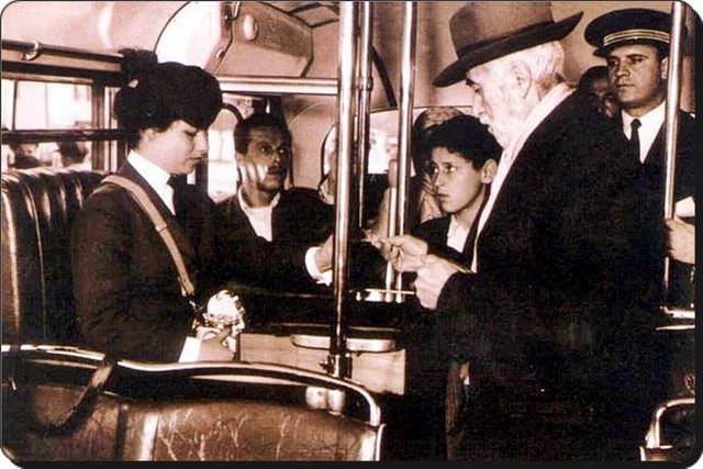 1959'da ETT'de grev yapan ilk kadn bileti.