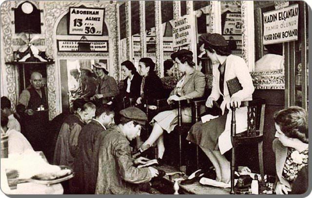 Ayakkab boyayclar. 1950