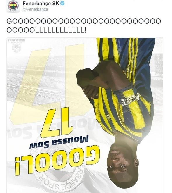 Fenerbahe de, Moussa Sow'un rveata golne zel bir paylam yapt.