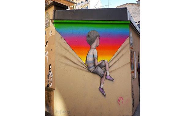 Julian Malland Fransz sokak sanats, Seth Globepainter olarak tannyor. Dnyann her yerinde dolap sokaklar renklendiriyor.