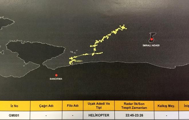 Yine radar izi tespit edilen Diyarbakr'dan havalanan ve Ankara'ya ini yapan zel Kuvvetler Komutanlna ait uakta, darbe giriimi gecesi ehit edilen Astsubay mer Halisdemir'in, silahla vurarak ldrd darbeci general Tugeneral Semih Terzi ve ekibini tad tespit edildi.