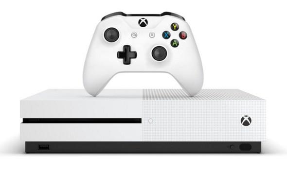 Xbox One S    Microsoft'un yeni konsolu Xbox One S.