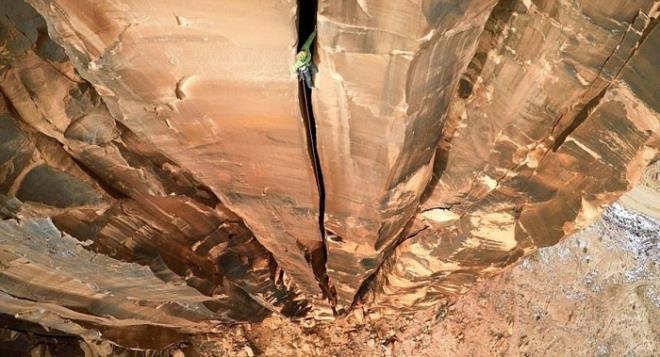 Utah'taki fotoraf 121 metre ykseklikte ekildi.