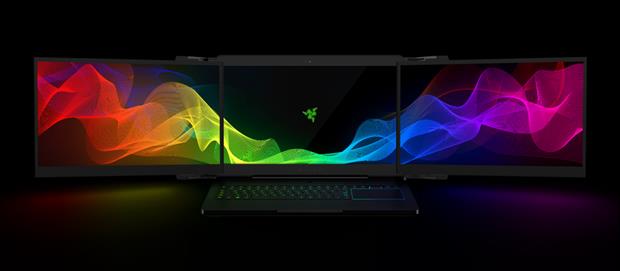 3 tane 4K ekrana sahip olan Razer Project Valerie, NVIDIA GeForce GTX 1080 ekran kartna ev sahiplii yapyor.