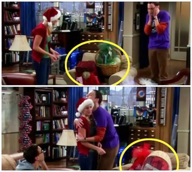 The Big Bang Theory  <p>Noel hediye sepetinin rengi sihirbaz eli demi gibi deiiveriyor.