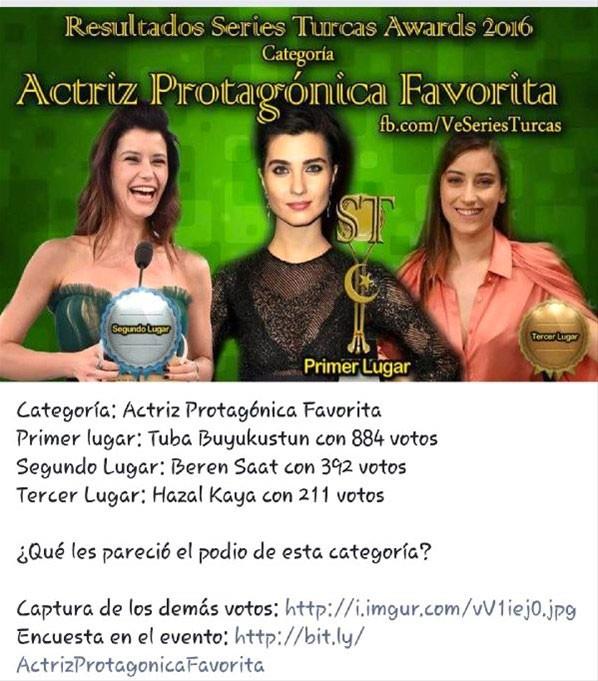 Gney Amerika lkesi ili'de verilen Trk dizileri dllerinde farkl kategorilerde, farkl dllerde datld.