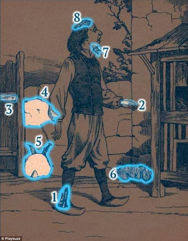 Resmin iine gizlenmi 8 adet tavan bulunuyordu.