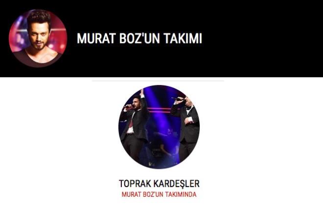 Murat Boz sfrlad : Muraz Boz O Ses Trkiye 2017 sezonunda takmna Sibel Can'dan sonra en ok yarmac toplayan isimdi. 87 yarmacs olan Murat Boz, yar finale ise sadece 1 yarmacsn tayabilmiti ancak o yarmacy da yar finalde kaybetti. Yetenek Sizsiniz'den gelen Toprak Kardeler grubu finale kma baars gsteremedi.
