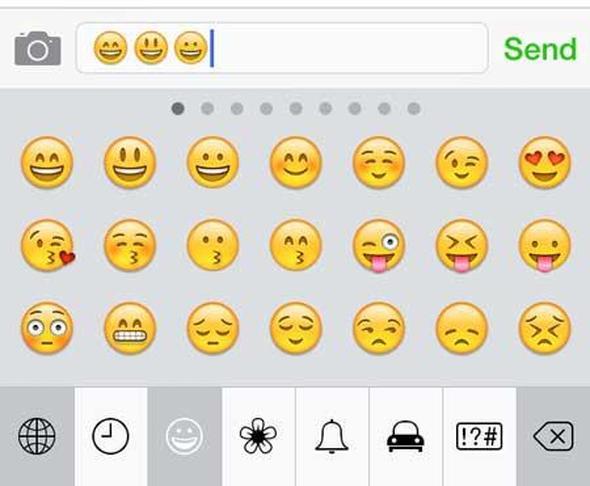 Emoji klavyeyi ayarlanza ekleyin. Bunun iin Ayarlar>Genel> Klayve>Emoji klavye ekle yolunu kullanabilirsiniz.