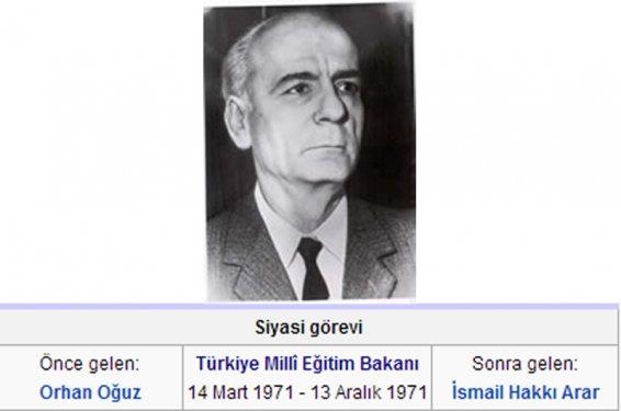 Cumhuriyetten bu yana Milli E�itim Bakanlar�