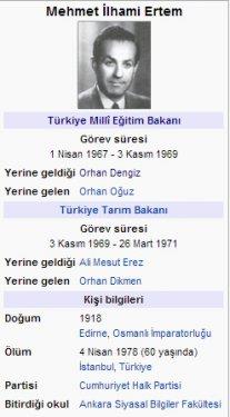 Cumhuriyetten bu yana Milli E�itim Bakanlar�