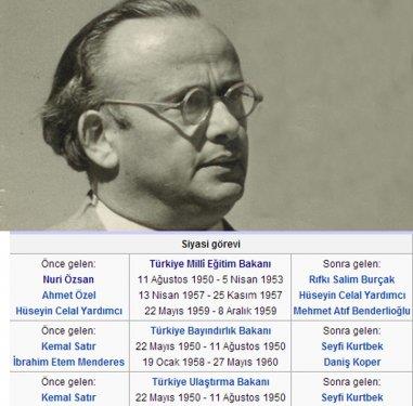 Cumhuriyetten bu yana Milli E�itim Bakanlar�