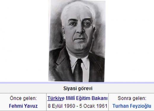 Cumhuriyetten bu yana Milli E�itim Bakanlar�