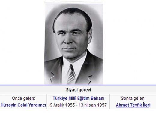 Cumhuriyetten bu yana Milli E�itim Bakanlar�