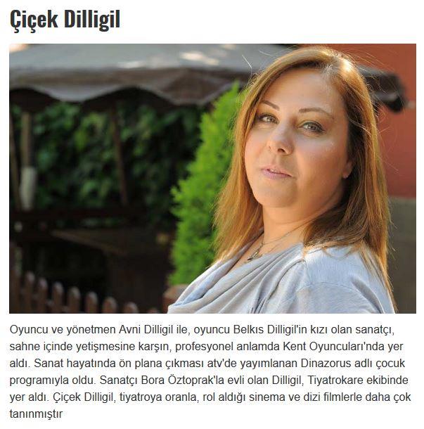 Oyuncu ve ynetmen Avni Dilligil ile, oyuncu Belks Dilligil'in kz olan sanat, sahne iinde yetimesine karn, profesyonel anlamda Kent Oyuncular'nda yer ald. Sanat hayatnda n plana kmas atv'de yaymlanan Dinazorus adl ocuk programyla oldu. Sanat Bora ztoprak'la evli olan Dilligil, Tiyatrokare ekibinde yer ald. iek Dilligil, tiyatroya oranla, rol ald sinema ve dizi filmlerle daha ok tannmtr