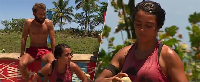 Survivor 2017'nin 4 Nisan Sal akam yaynlanan blm sembol oyununda Elif'e kaybeden Sabriye ok sinirlendi ve kenara gelirken nce Gnlller takmnn benchine ardndan kendi takm arkadalarna sert kt.