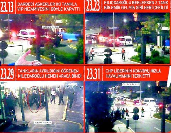 O anda olay yerinde bulunan Babakan Ba Danman Abdulkadir zkan, "Kemal Kldarolu VIP'e girdikten sonra kar gibi yapt ve birden karar deitirip VIP toplant salonuna geti. Ben de oradaydm. Korumalar ok telalyd. Youn telefon trafii yapyorlard. 10-15 dakika bekledikten sonra korumalarn bir iareti zerine aniden hareketlendiler. Bir yerden haber gelmi gibiydi" dedi.